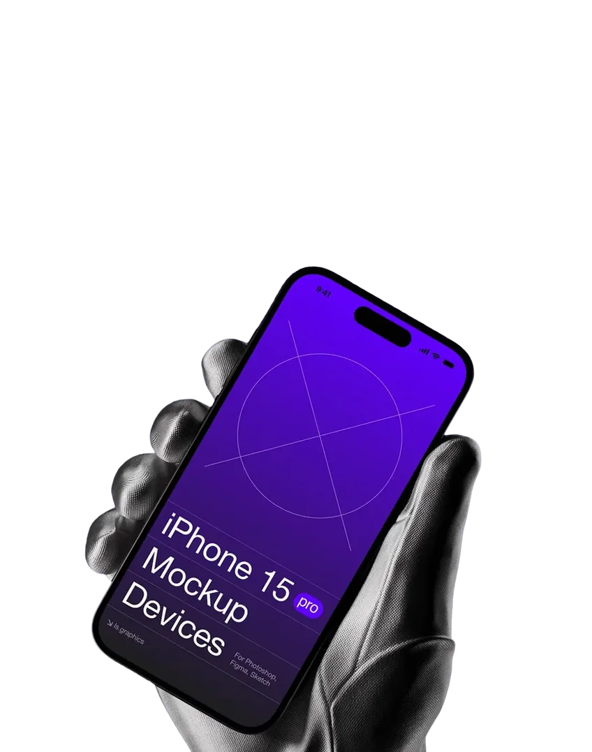 Mockup de um aplicativo em um celular